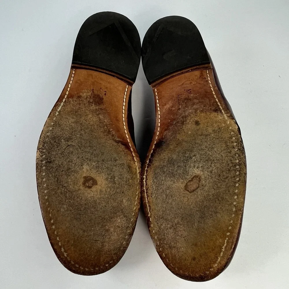 Allen Edmonds Enfield Brown Leather Kiltie Tassel Loafers Slip On Size 8.5D